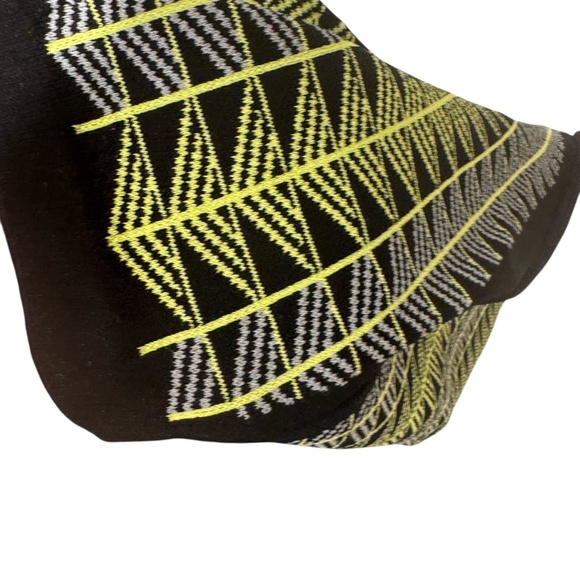 RACHEL ROY black & neon yellow knit mini pencil skirt - size xs - Picture 4 of 5